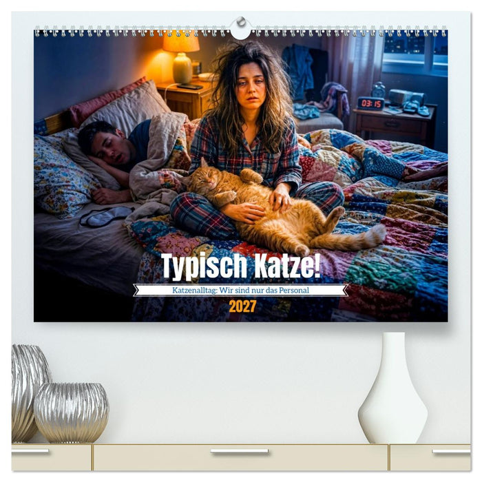Typisch Katze! - Katzenalltag: Wir sind nur das Personal (CALVENDO Premium Wandkalender 2027)