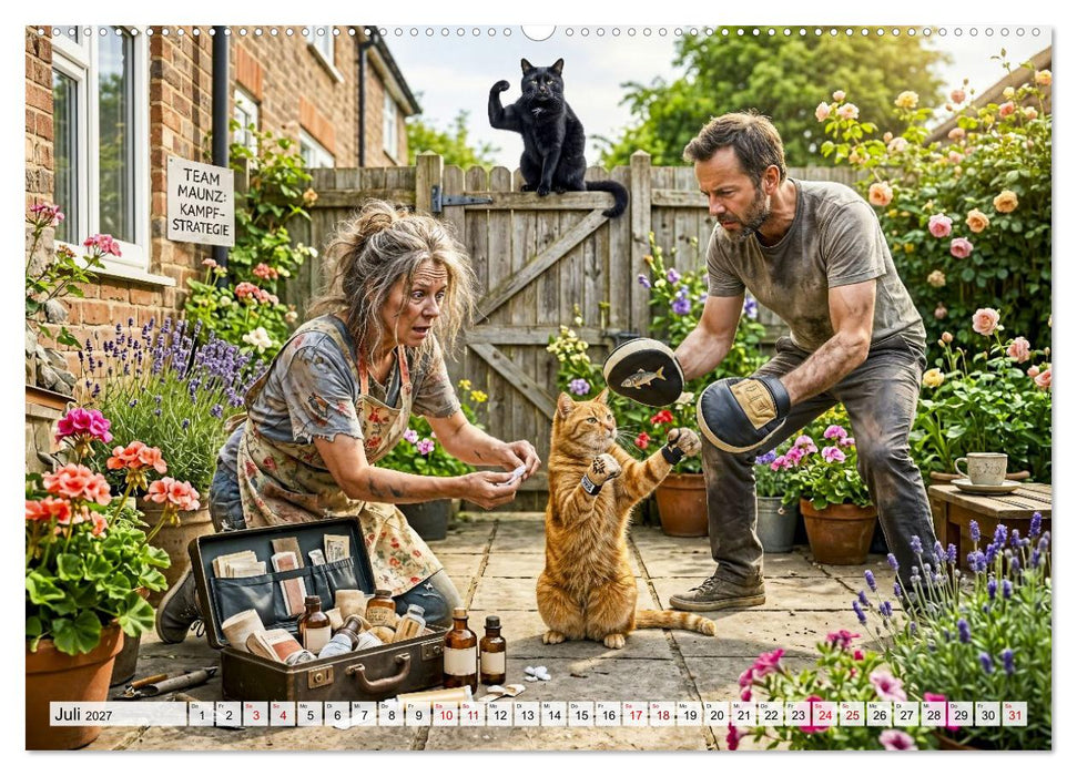 Typisch Katze! - Katzenalltag: Wir sind nur das Personal (CALVENDO Premium Wandkalender 2027)