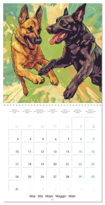 German Sheperd - Comic Style (CALVENDO Monthly Calendar 2027)