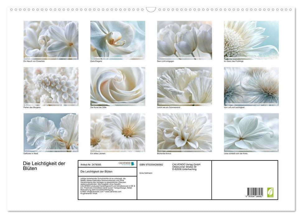 Die Leichtigkeit der Blüten (CALVENDO Wandkalender 2027)