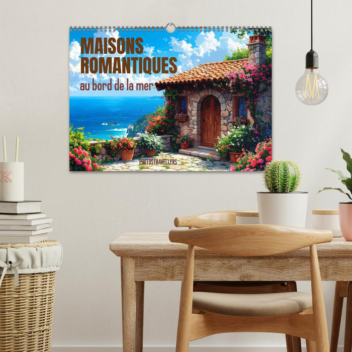 Maisons romantiques au bord de la mer (CALVENDO Calendrier mensuel 2027)