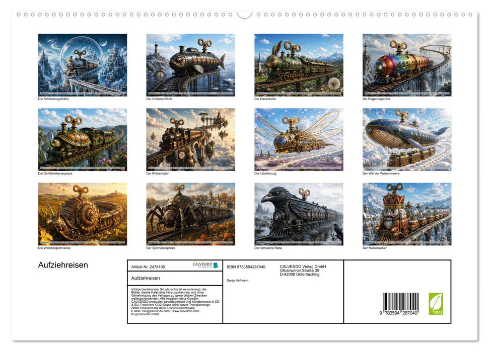 Aufziehreisen (CALVENDO Premium Wandkalender 2027)