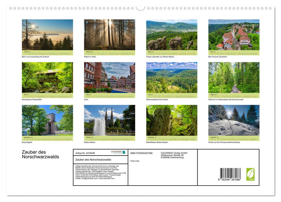 Zauber des Norschwarzwalds (CALVENDO Premium Wandkalender 2027)