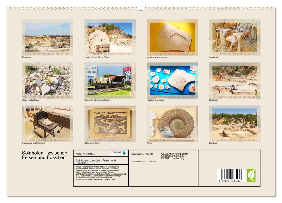 Solnhofen - zwischen Felsen und Fossilien (CALVENDO Premium Wandkalender 2027)