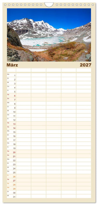 Die Höchsten der Alpen (CALVENDO Familienplaner 2027)