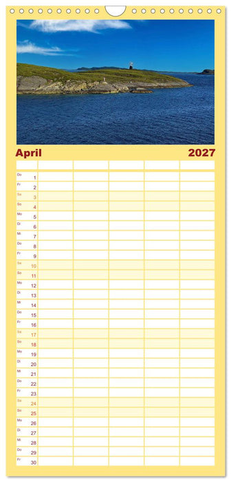 Mit Hurtigruten zum Nordkap (CALVENDO Familienplaner 2027)