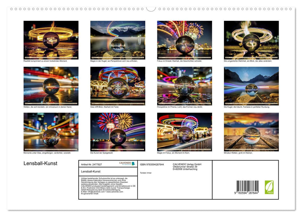 Lensball-Kunst (CALVENDO Premium Wandkalender 2027)