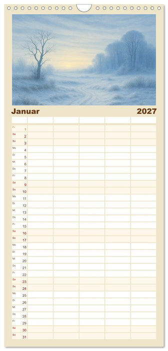 Im Licht der Sehnsucht - Romantische Landschaften (CALVENDO Familienplaner 2027)