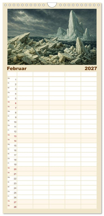 Im Licht der Sehnsucht - Romantische Landschaften (CALVENDO Familienplaner 2027)