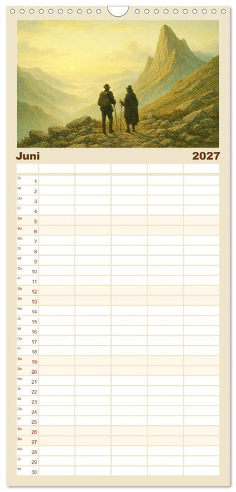 Im Licht der Sehnsucht - Romantische Landschaften (CALVENDO Familienplaner 2027)