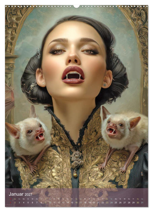 Anmutig elegante Vampire - Nachtkreaturen (CALVENDO Premium Wandkalender 2027)