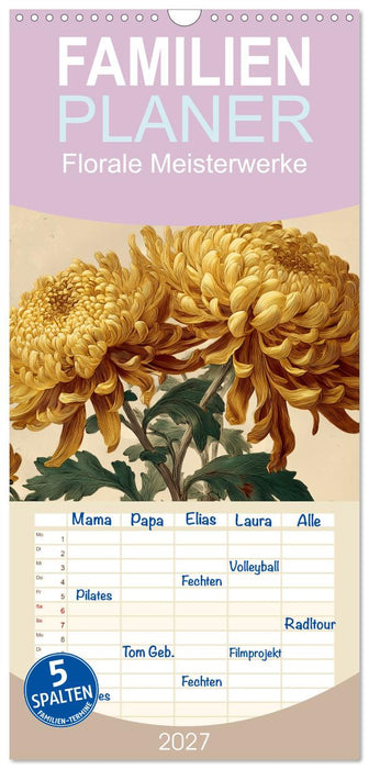 Florale Meisterwerke (CALVENDO Familienplaner 2027)