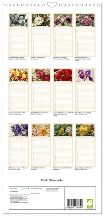 Florale Meisterwerke (CALVENDO Familienplaner 2027)