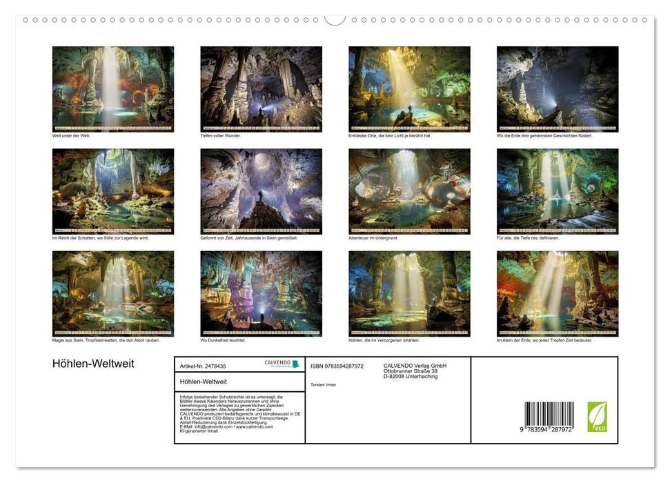 Höhlen-Weltweit (CALVENDO Premium Wandkalender 2027)