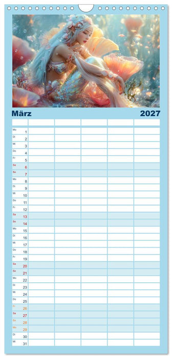Glamouröse Meerjungfrauen - Fabelwesen (CALVENDO Familienplaner 2027)