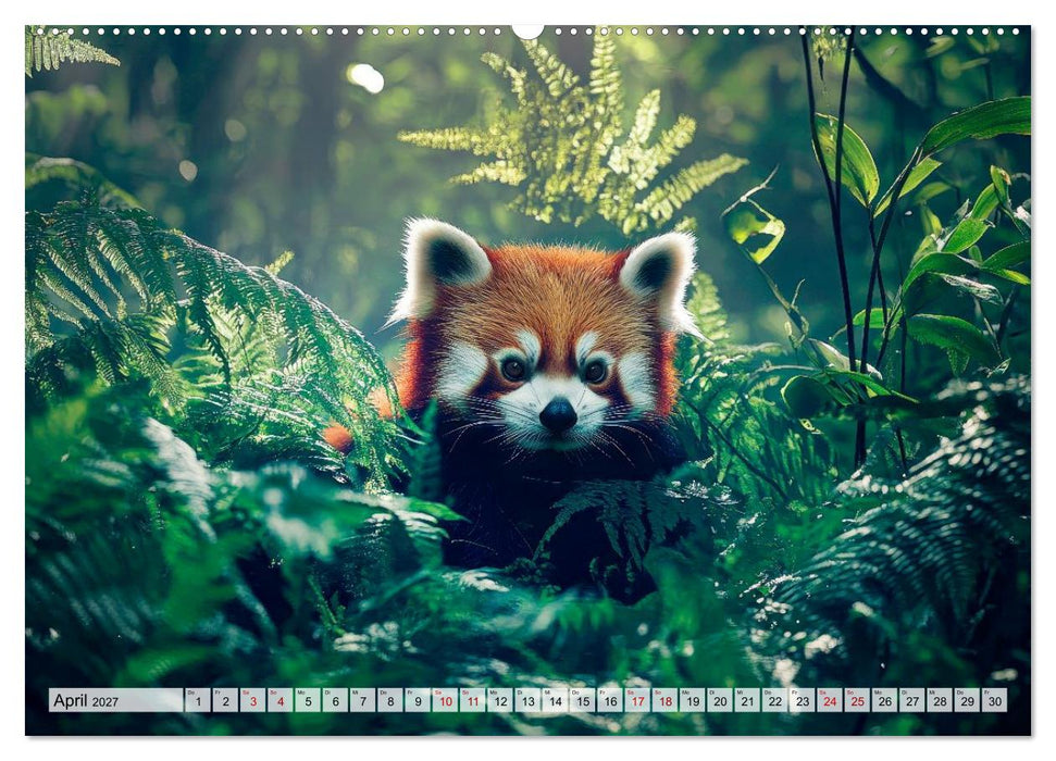 Rote Pandas - Himalayas sanfte Bewohner (CALVENDO Premium Wandkalender 2027)