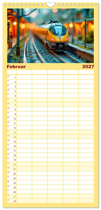 Futuristische Modelleisenbahn (CALVENDO Familienplaner 2027)