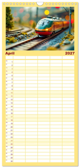 Futuristische Modelleisenbahn (CALVENDO Familienplaner 2027)