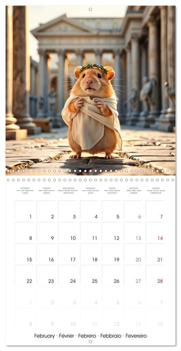 Historic Hamsters A wildly funny journey through the ages (CALVENDO Monthly Calendar 2027)