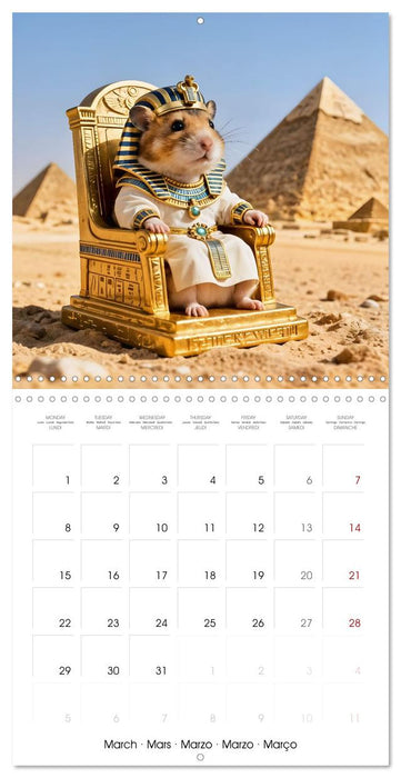 Historic Hamsters A wildly funny journey through the ages (CALVENDO Monthly Calendar 2027)