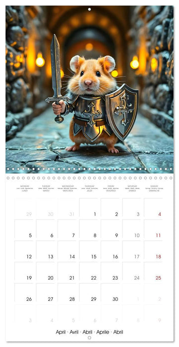 Historic Hamsters A wildly funny journey through the ages (CALVENDO Monthly Calendar 2027)