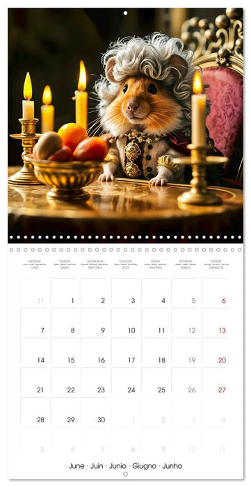 Historic Hamsters A wildly funny journey through the ages (CALVENDO Monthly Calendar 2027)