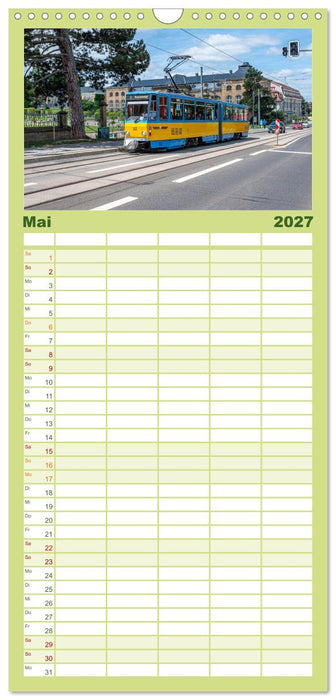 Straßenbahnklassiker auf Schienen (CALVENDO Familienplaner 2027)