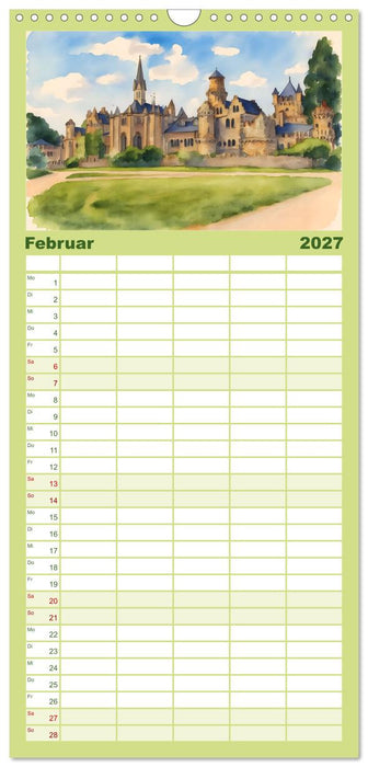 Deutsche Schlösser und Burgen (CALVENDO Familienplaner 2027)