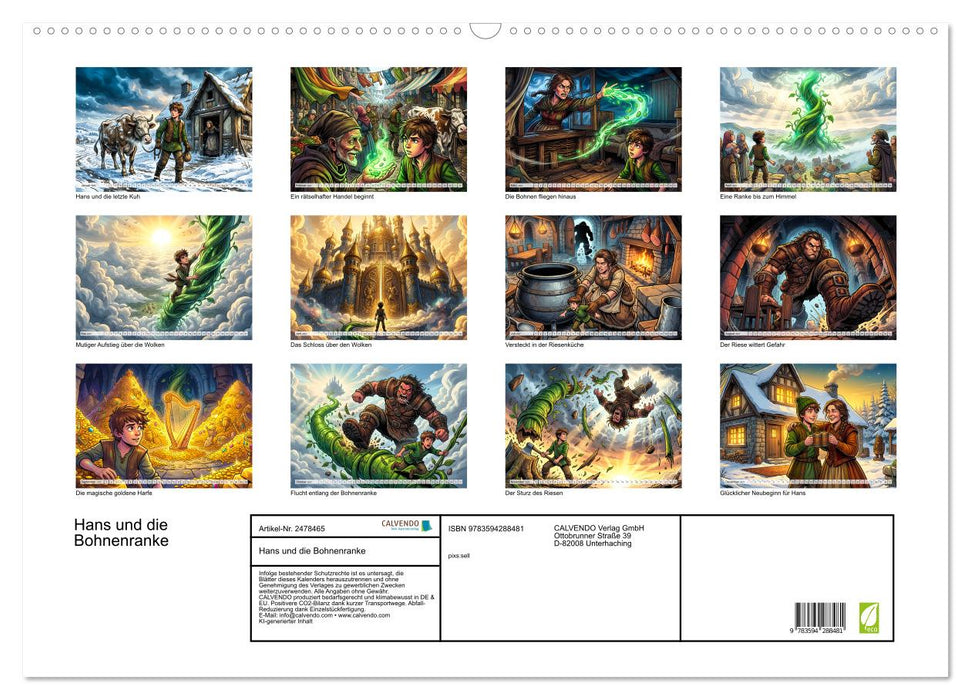 Hans und die Bohnenranke (CALVENDO Wandkalender 2027)