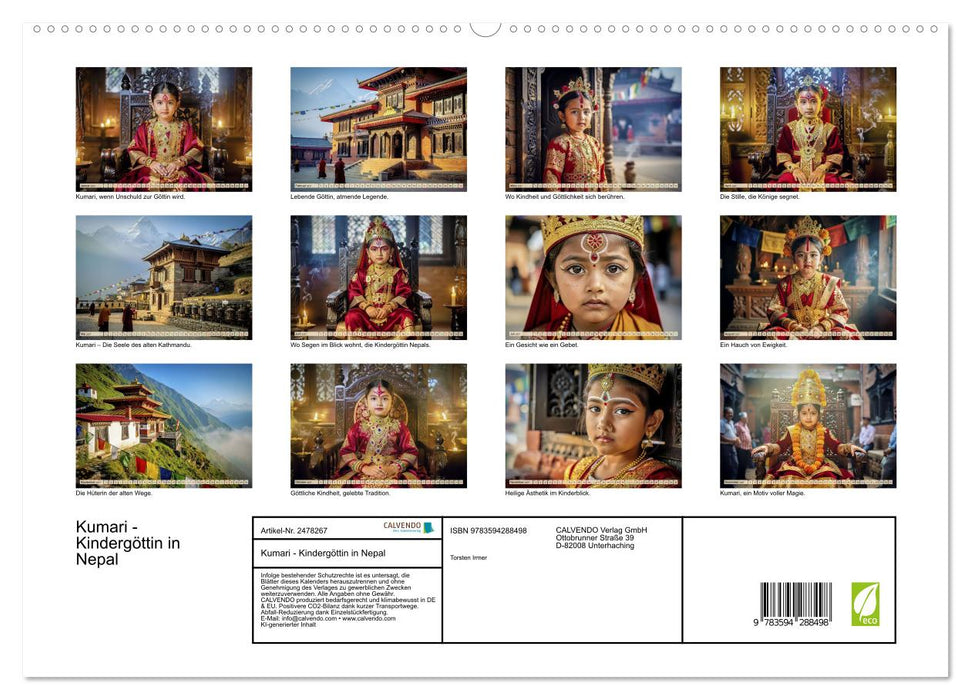 Kumari - Kindergöttin in Nepal (CALVENDO Premium Wandkalender 2027)