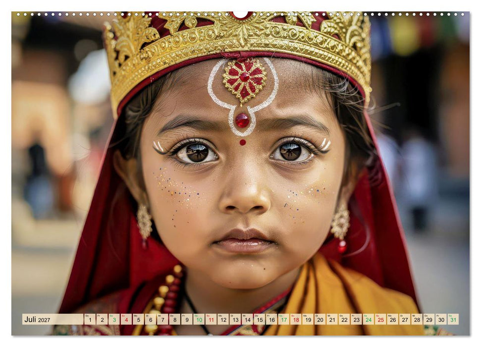 Kumari - Kindergöttin in Nepal (CALVENDO Premium Wandkalender 2027)