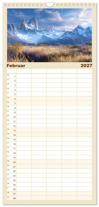 Die Sprache der Gipfel (CALVENDO Familienplaner 2027)