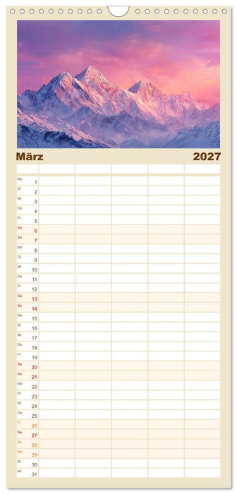 Die Sprache der Gipfel (CALVENDO Familienplaner 2027)