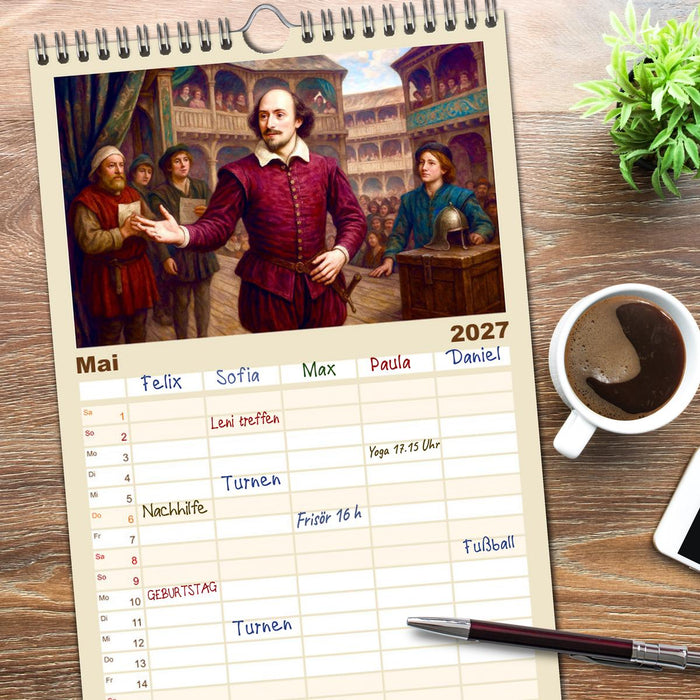 William Shakespeare (CALVENDO Familienplaner 2027)