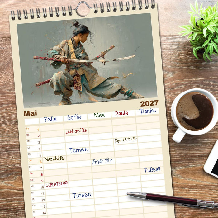 Die Seele des Schwertes – Samurai im Bild (CALVENDO Familienplaner 2027)