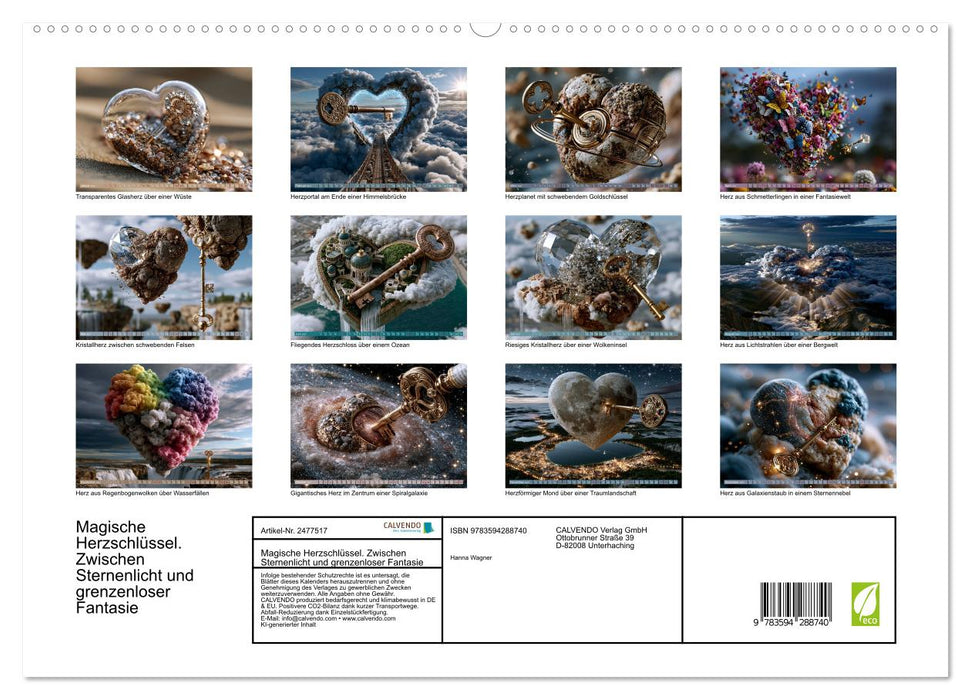 Magische Herzschlüssel. Zwischen Sternenlicht und grenzenloser Fantasie (CALVENDO Premium Wandkalender 2027)