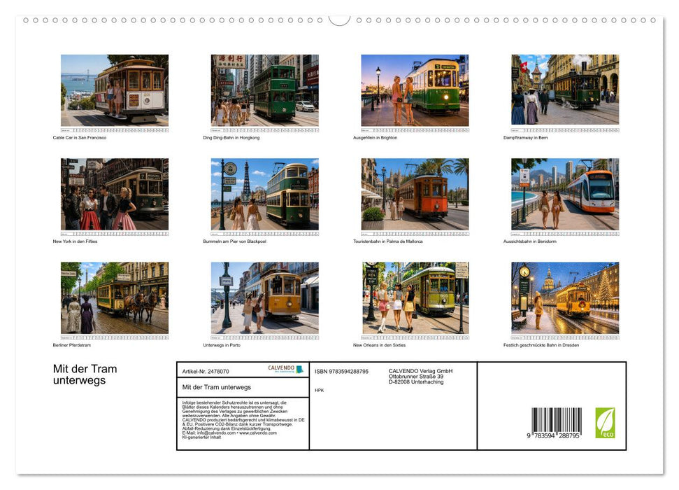 Mit der Tram unterwegs (CALVENDO Premium Wandkalender 2027)