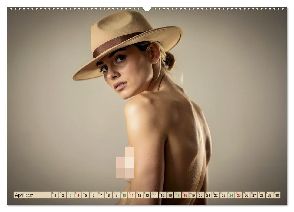 Erotische-Eleganz mit Hut (CALVENDO Premium Wandkalender 2027)