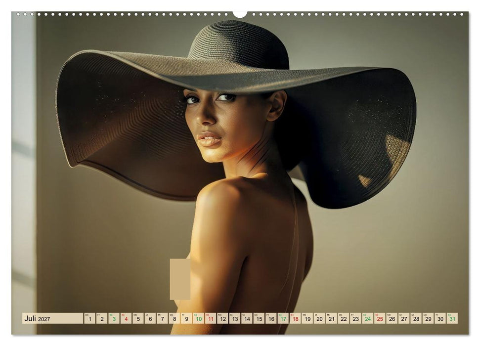 Erotische-Eleganz mit Hut (CALVENDO Premium Wandkalender 2027)