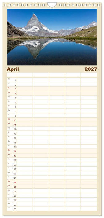 Die 12 dominantesten Berge der Alpen (CALVENDO Familienplaner 2027)