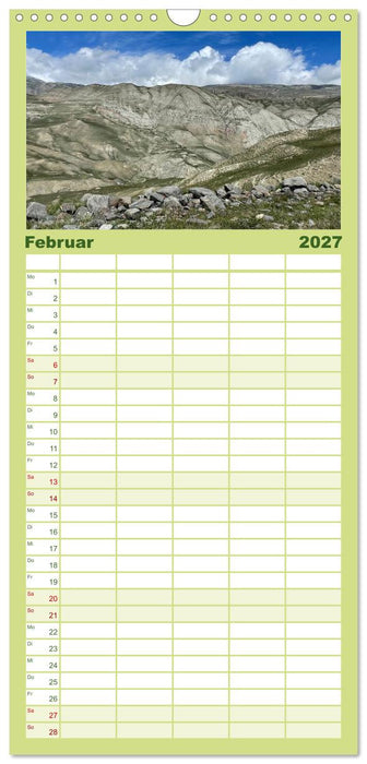 Wilde Bergwelten in Aserbaidschan (CALVENDO Familienplaner 2027)