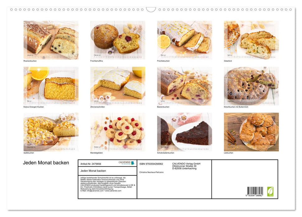 Jeden Monat backen (CALVENDO Wandkalender 2027)