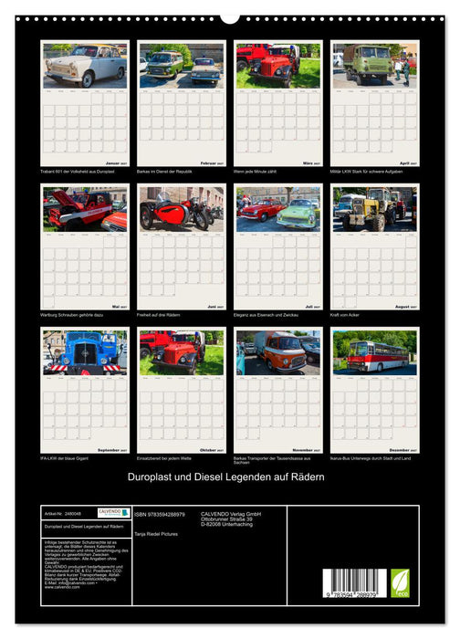 Duroplast und Diesel Legenden auf Rädern (CALVENDO Premium Wandkalender 2027)