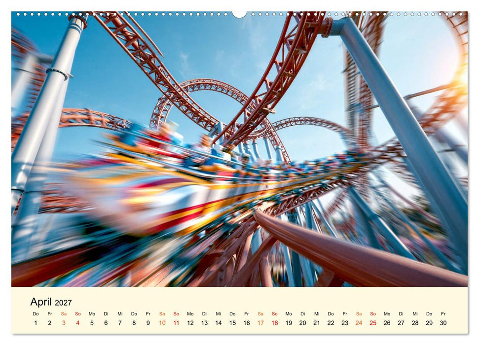 Achterbahn - High Tech, High Speed, High Thrill (CALVENDO Premium Wandkalender 2027)