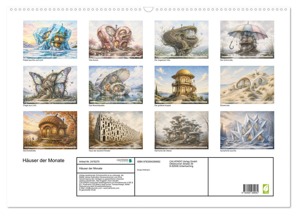 Häuser der Monate (CALVENDO Wandkalender 2027)