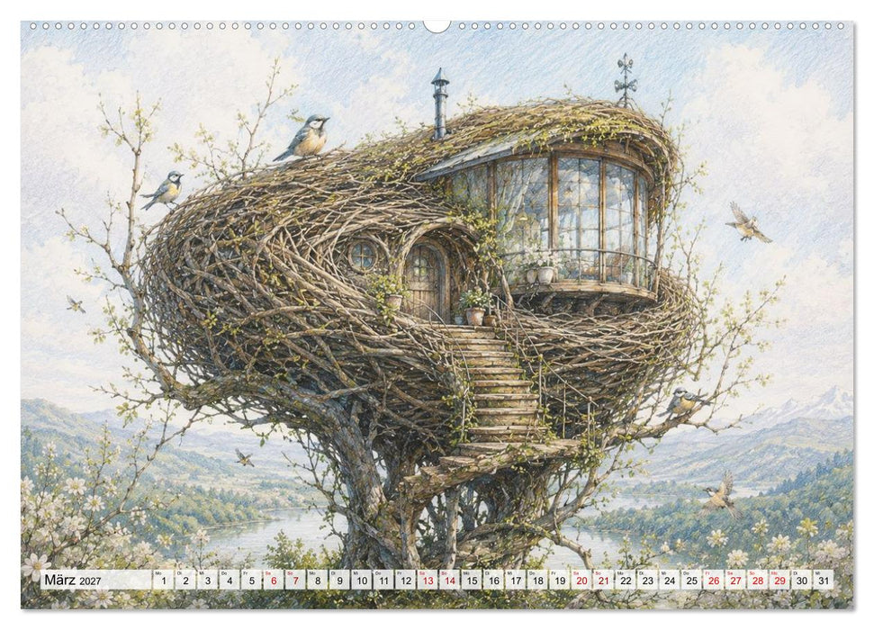 Häuser der Monate (CALVENDO Wandkalender 2027)