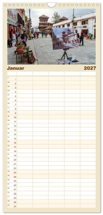 Königsstätte im Kathmandutal (CALVENDO Familienplaner 2027)