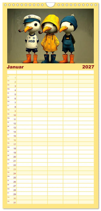 Möwen on Tour (CALVENDO Familienplaner 2027)