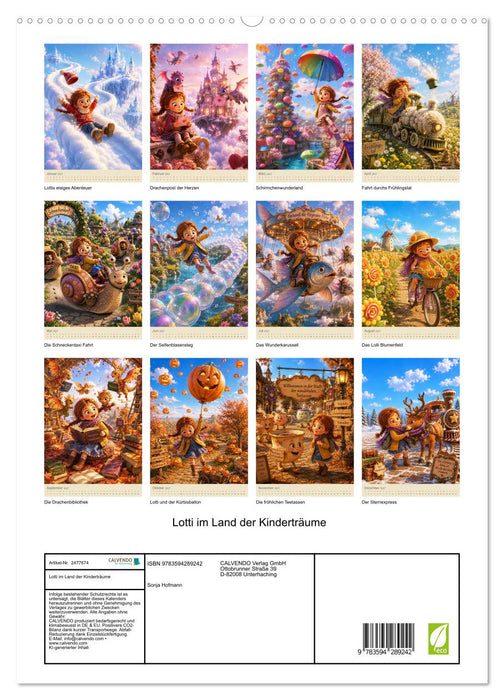 Lotti im Land der Kinderträume (CALVENDO Premium Wandkalender 2027)