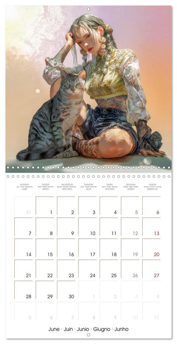 Mangas d'inspiration asiatique – Mangas de femmes tatouées (CALVENDO Calendrier mensuel 2027)